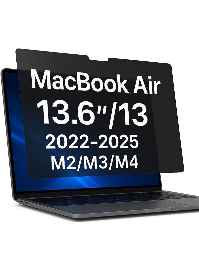 Privacy Screen for Macbook Air 13.6/13 Inch (2022-2025, M2, M3, M4), Matte Anti Glare Blue Light Protector Private Security Filter for 13.6 inch Mac Laptop Computer - Image 1
